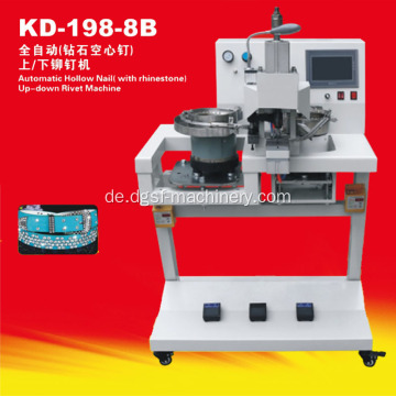 KD-198-8B Exportmodell Vollautomatisch Diamant Hollow Nagel Ober- und Nietmaschine Kleidung Diamond Knopfmaschine